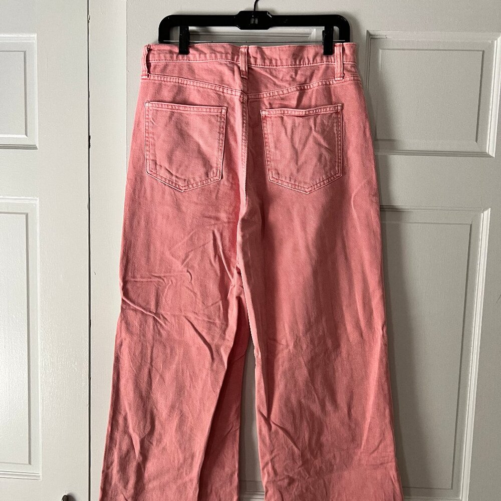 Gap Women's High-Rise Wide Leg Jeans Pink Rosette Size 8 / 29R - Picture 4 of 5